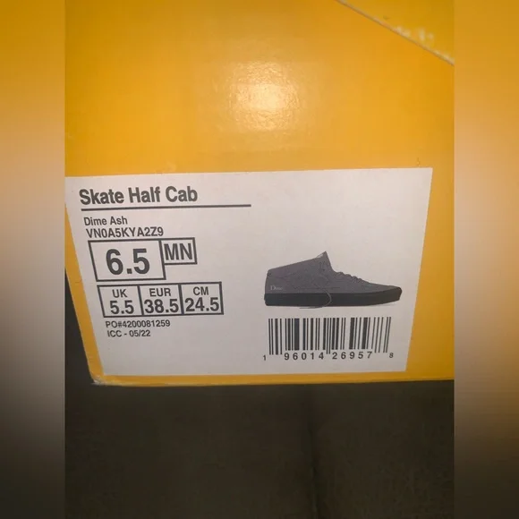 Vans Gray Dime Ash Skate Half Cab Suede Sneaker Shoes NEW Mens Size 6.5 - Picture 5 of 10